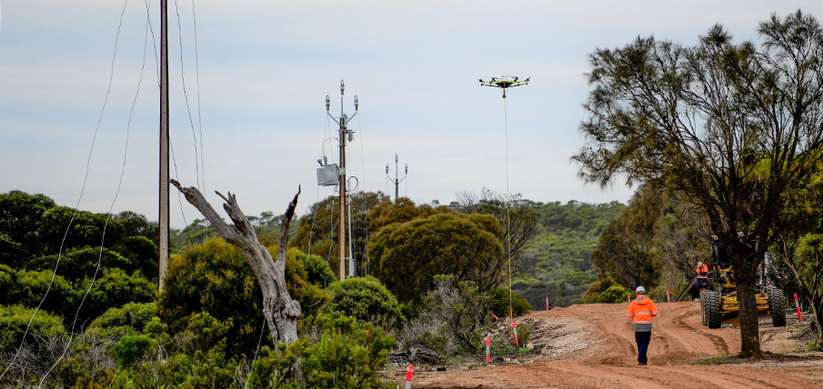 Drone stringing hero Drone stringing hero