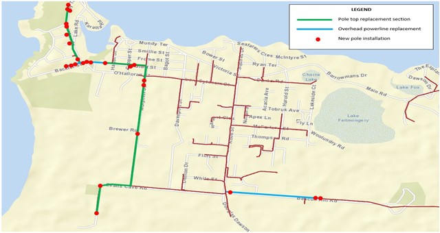 Robe works indicative map of work area