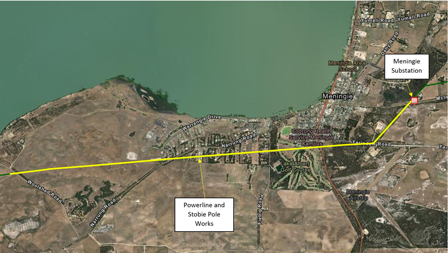 Narrung Peninsula works indicative area of works map.