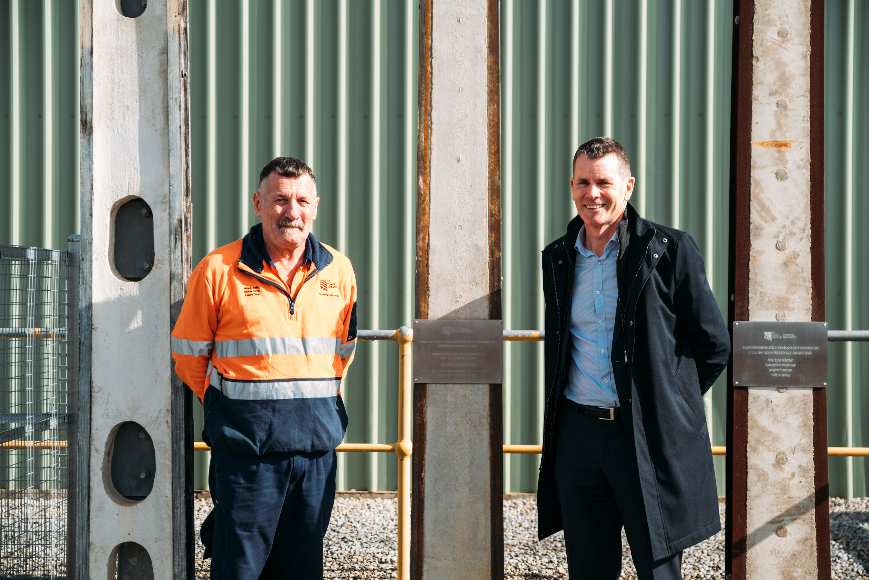 Brian Docking and Andrew Bills at Angle Park pole yard