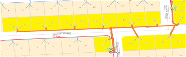 Map of the area of works in Hallett Cove