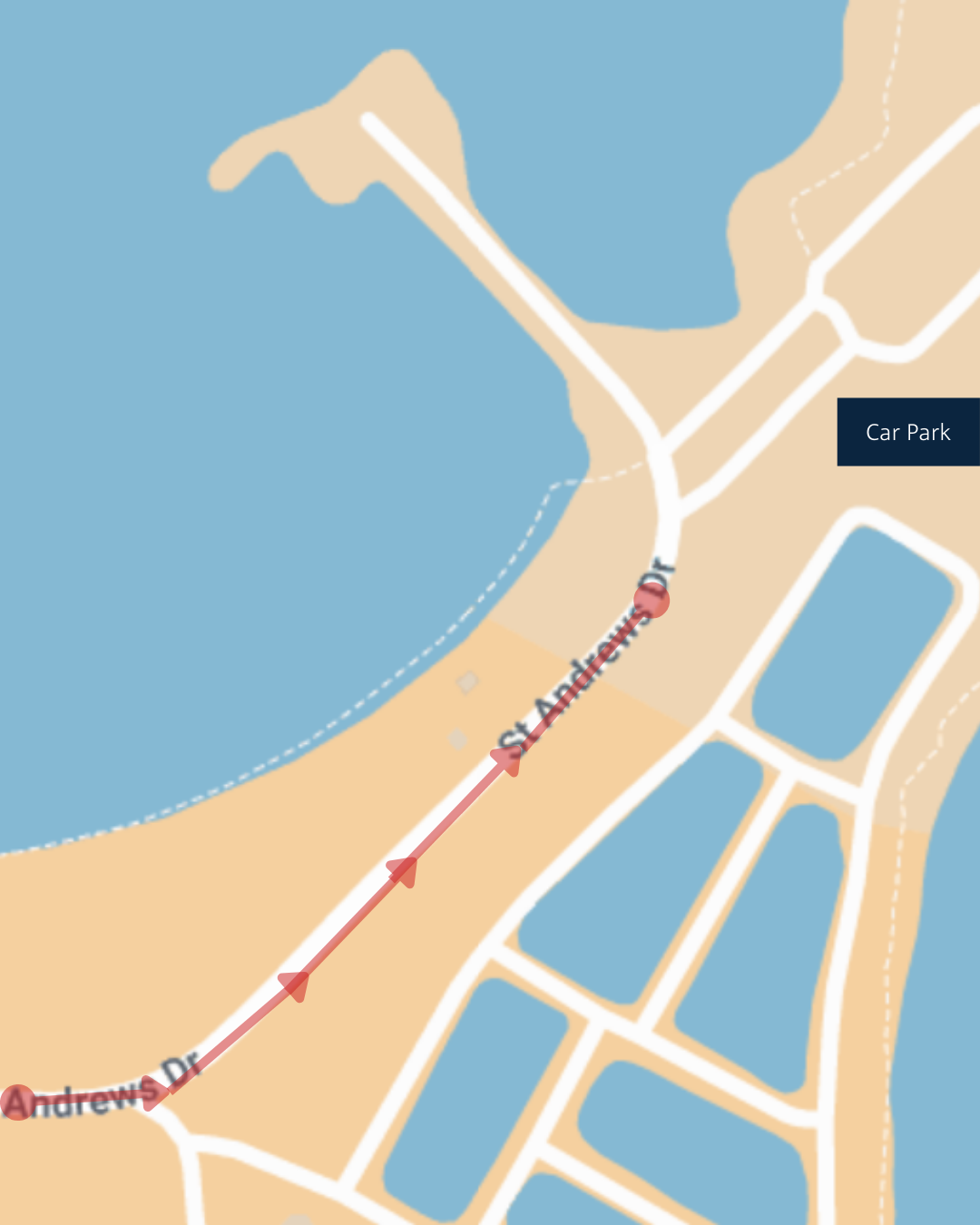 Indicative map of electrical construction works in the area of St Andrews Drive to support the Port Lincoln Desalination plant.
