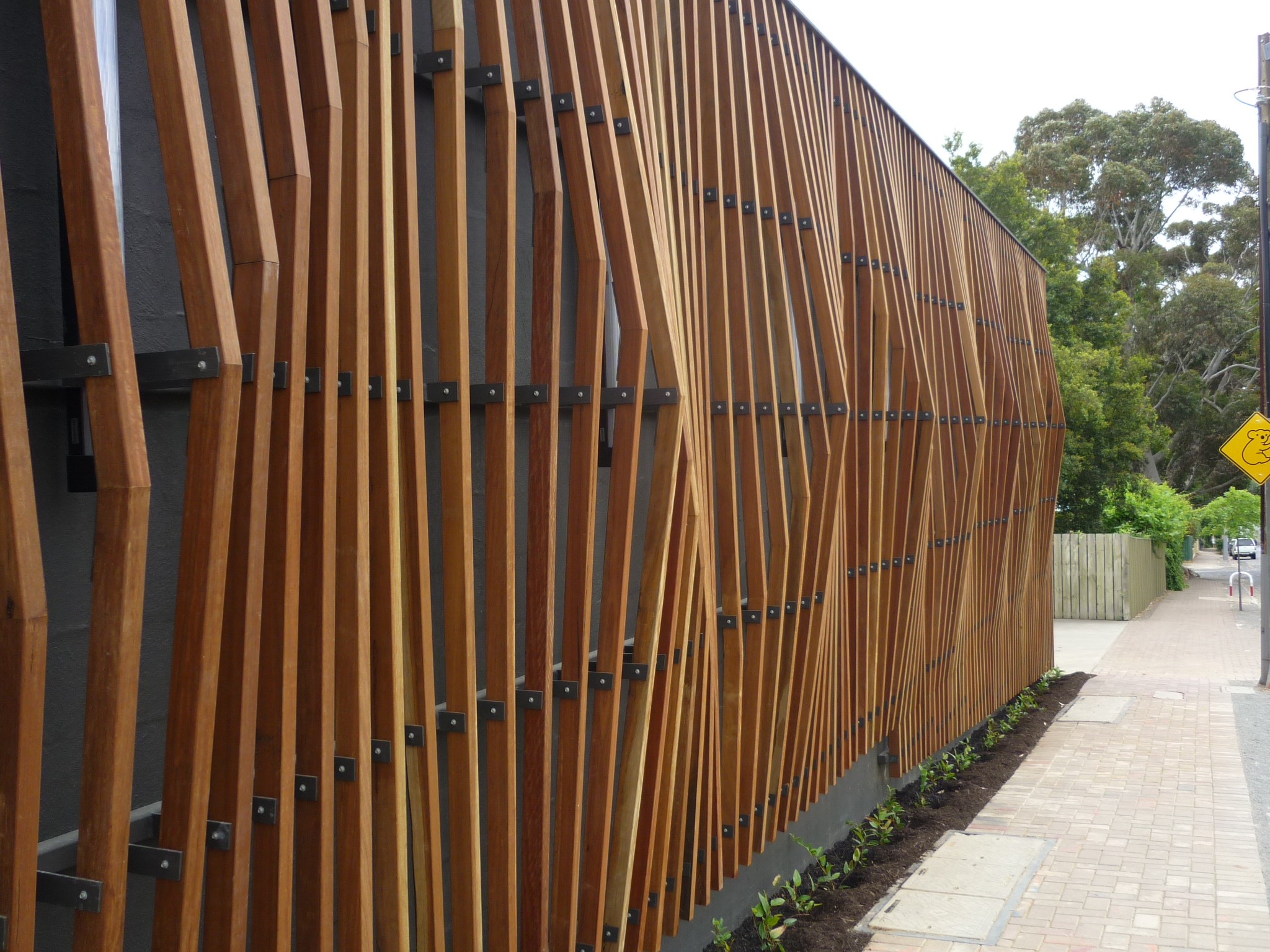 Burnside substation with wooden fence