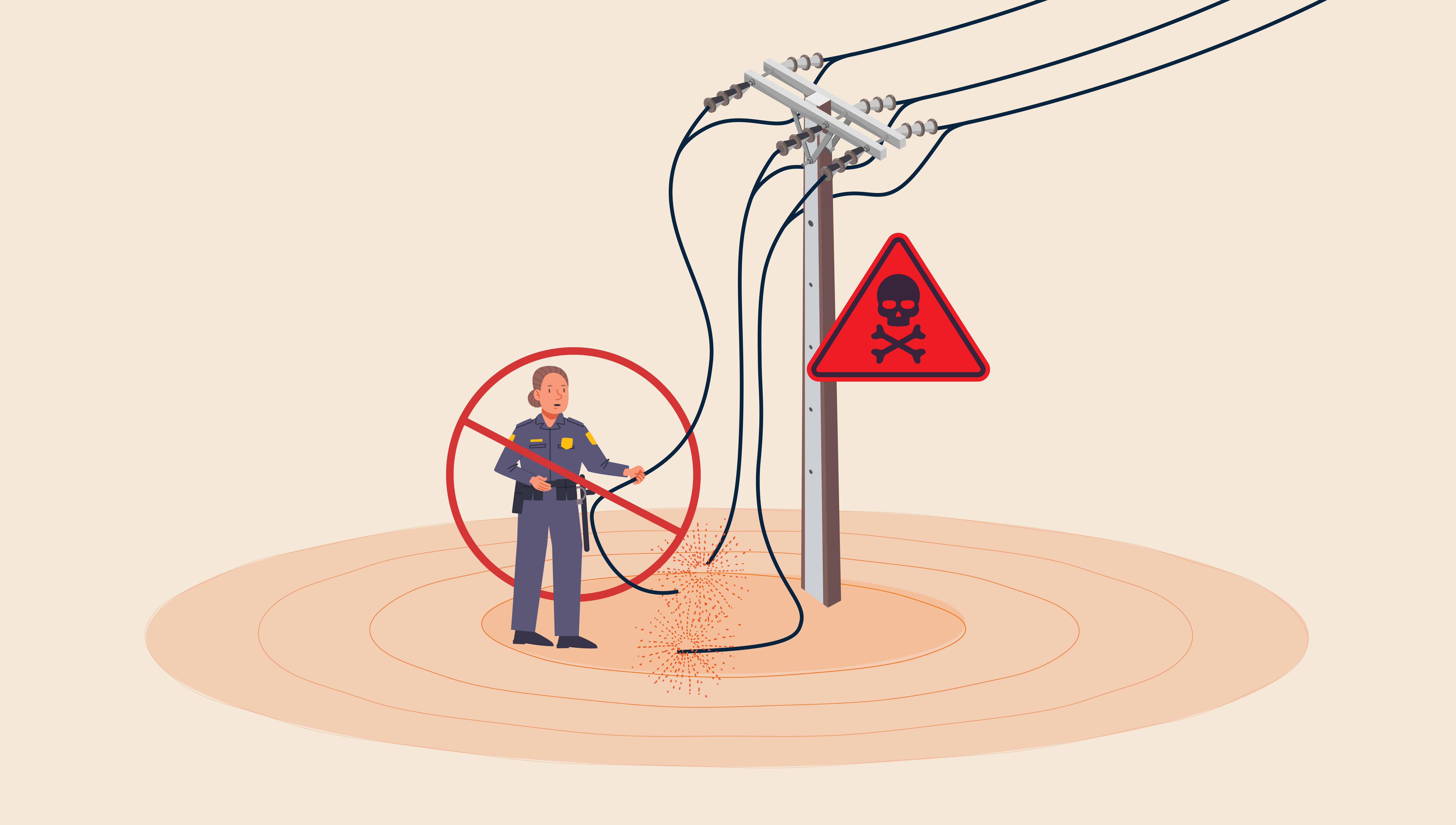 Fallen wires and first responders