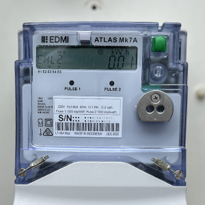An example of a new digital Smart Meter electricity meter.