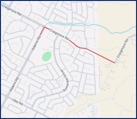 Craigmore and Uleybury works map