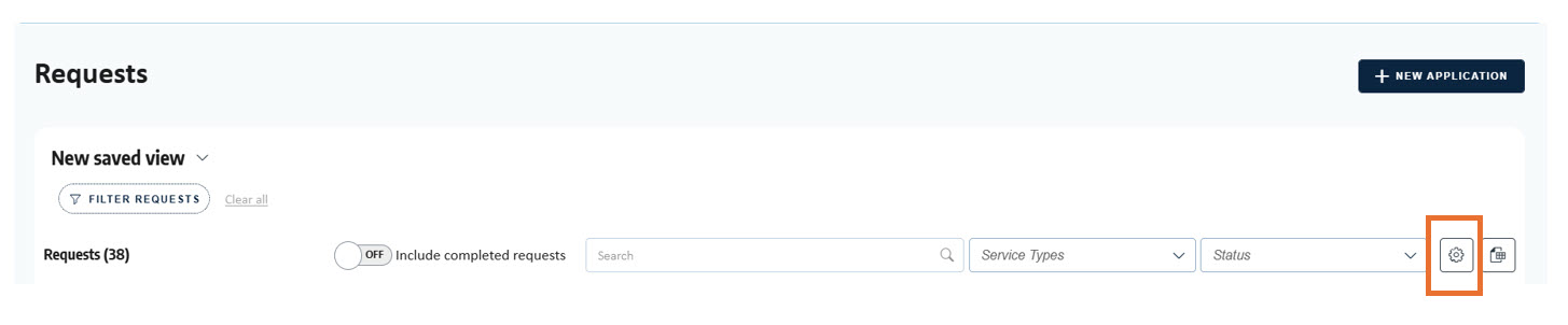 Requests screenshot in the Portal guide for Request List guide