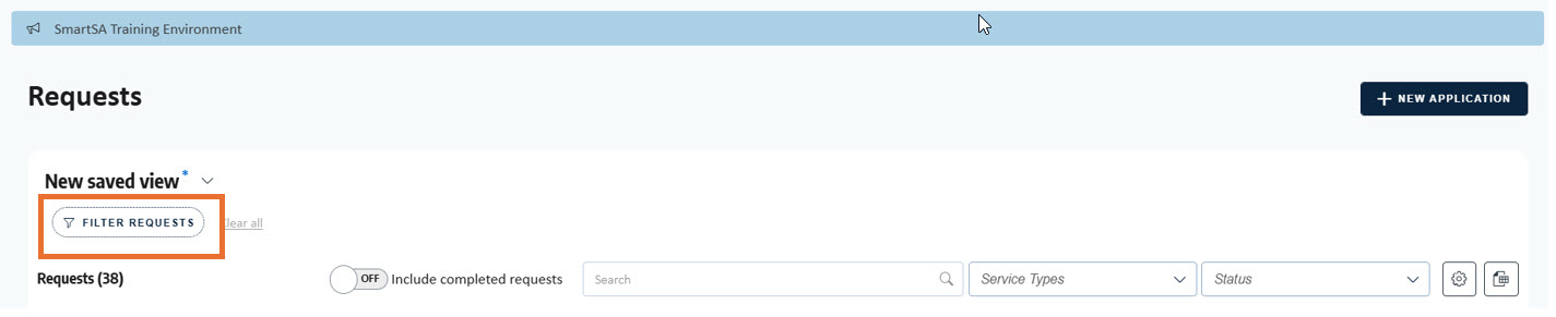 Filter your requests step 1 screenshot