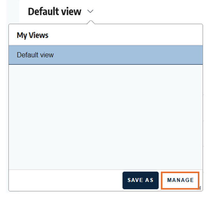 Manage your custom views step 2 screenshot