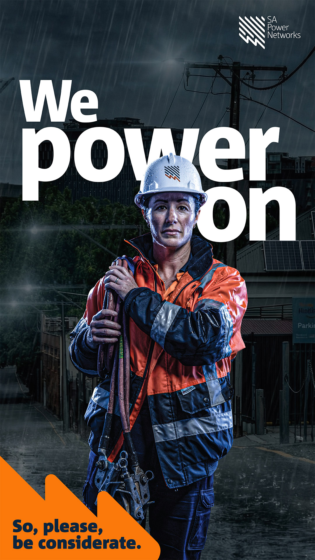 We Power On campaign image. Please Be considerate.