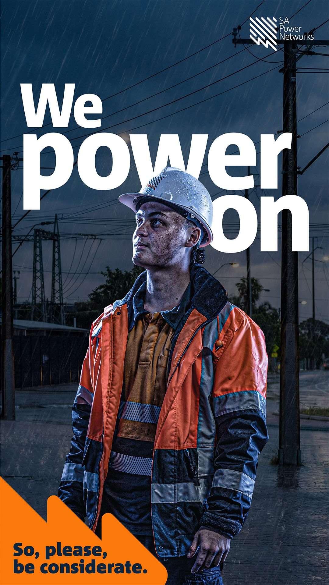 We Power On campaign image. Please Be considerate.