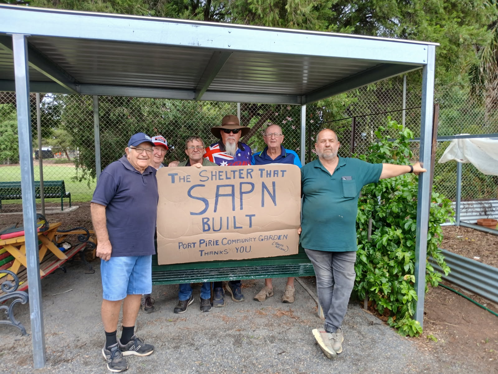 SA Power Networks Community Grant recipients Port Pirie Community Garden Shelter