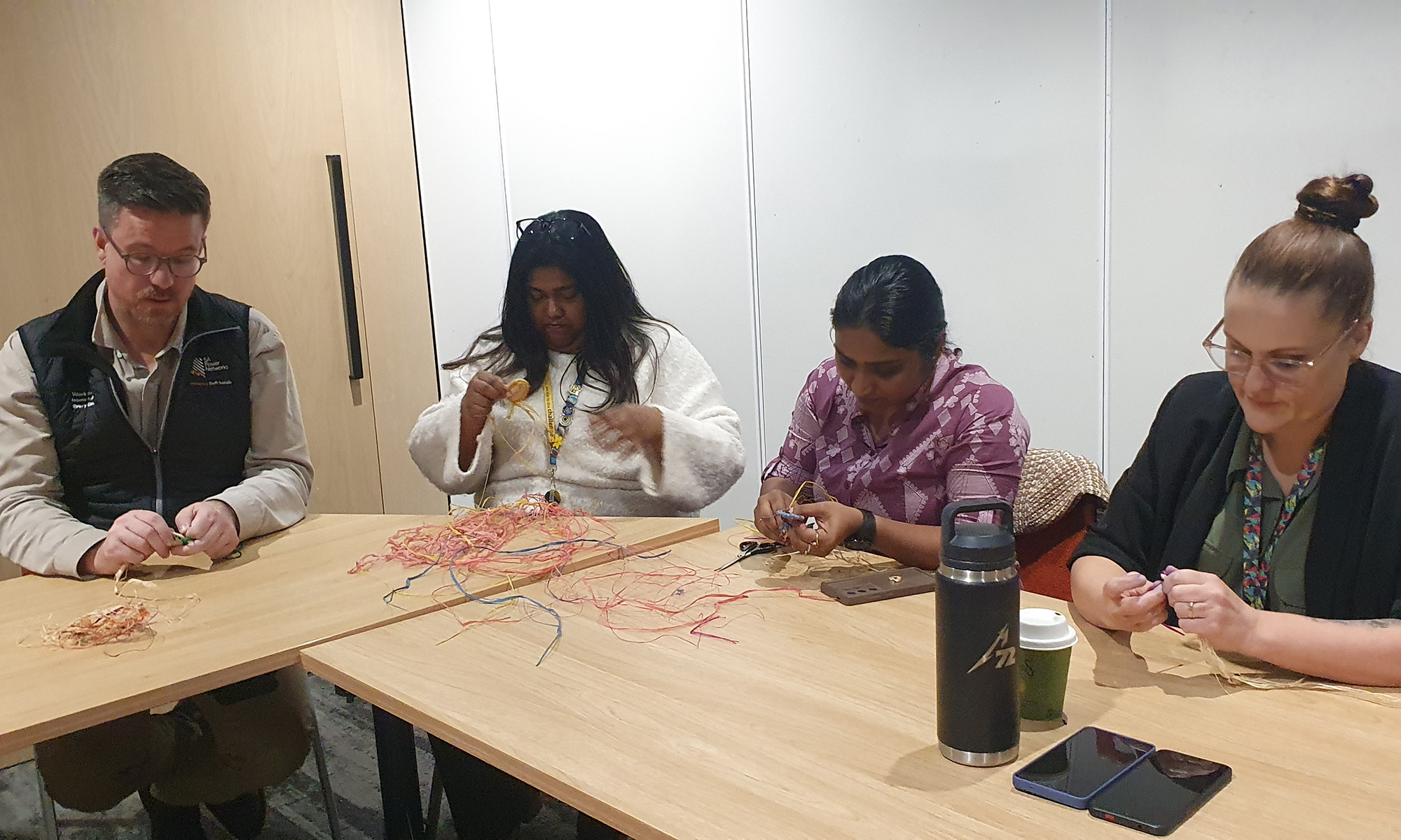 Employees participated in a basket weaving workshop led by respected Buandig Elder Aunty Janice Rigney.