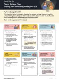 Power Outage Checlist