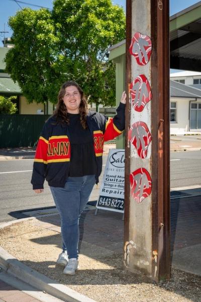 Artist, Crista Bradshaw, Stobie Pole Project 2025