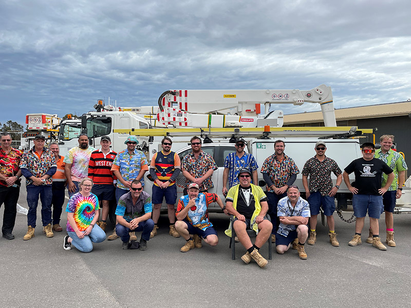 Kadina and Yorketown depot celebrating Loud Shirt Day