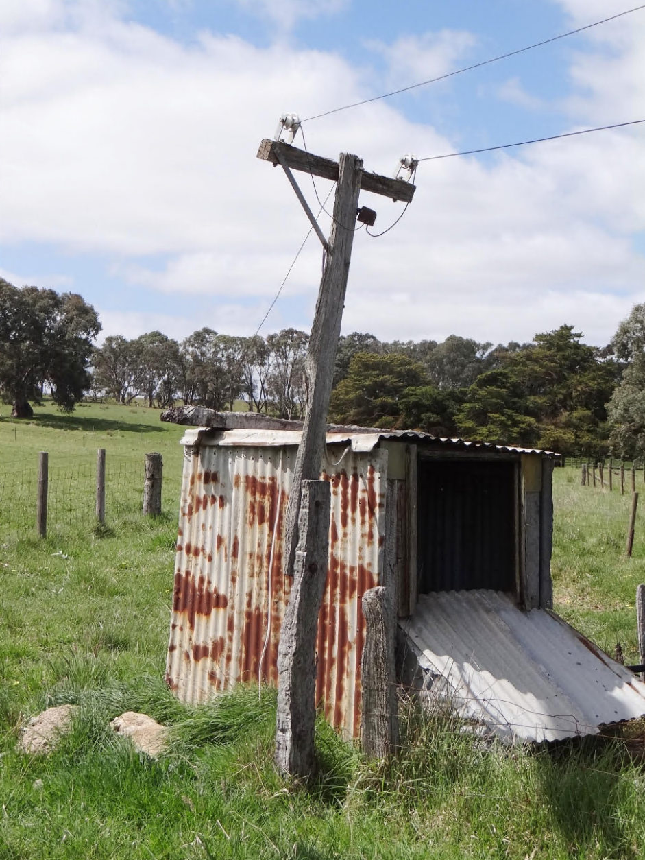 Privately-owned leaning pole damage