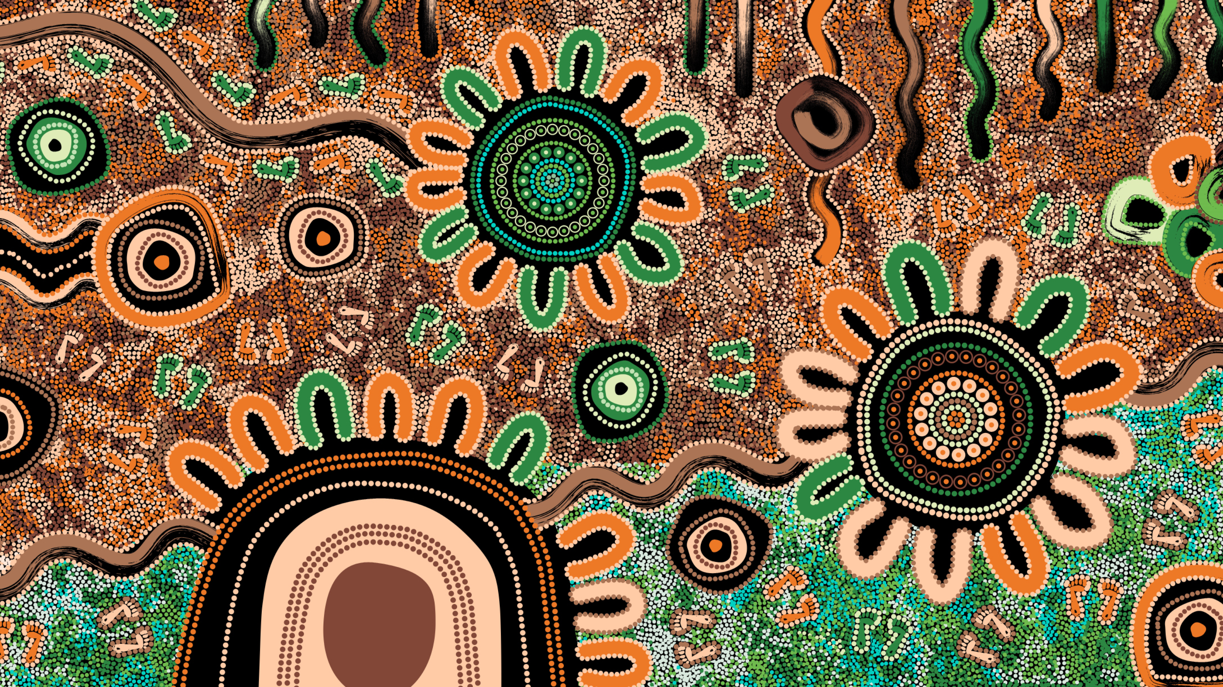 RAP Artwork Empowering South Australia, 2023 by Presten Warren Acrylic on Canvas